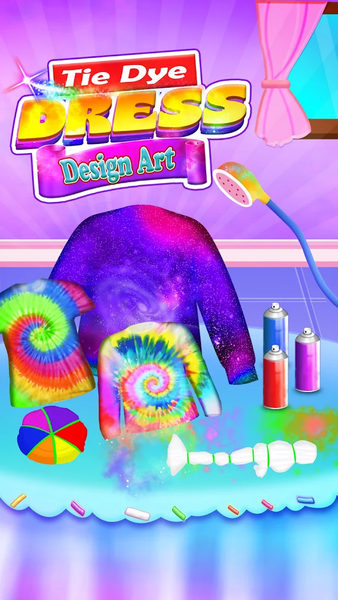 Tie Dye Dress Design Art - Gameplay image of android game