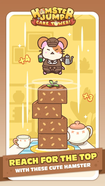 Hamster Jump: Cake Tower! - Gameplay image of android game