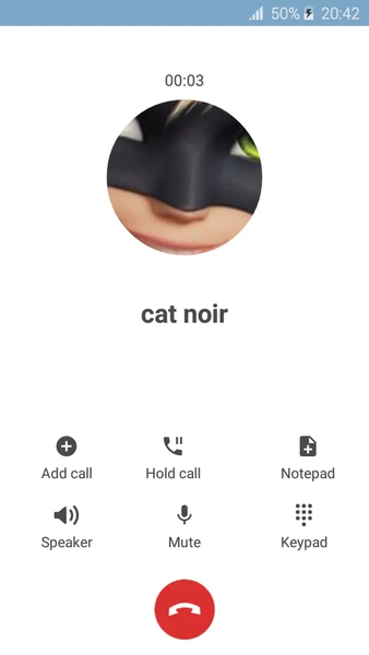 cat noir fake call - Image screenshot of android app