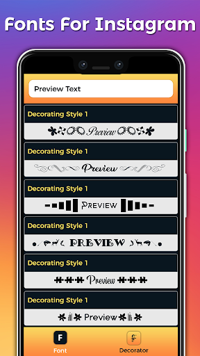 Fonts For Instagram - عکس برنامه موبایلی اندروید