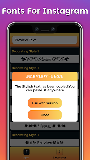 Fonts For Instagram - عکس برنامه موبایلی اندروید