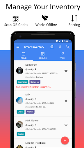 Smart Inventory - Mobile & Web - عکس برنامه موبایلی اندروید