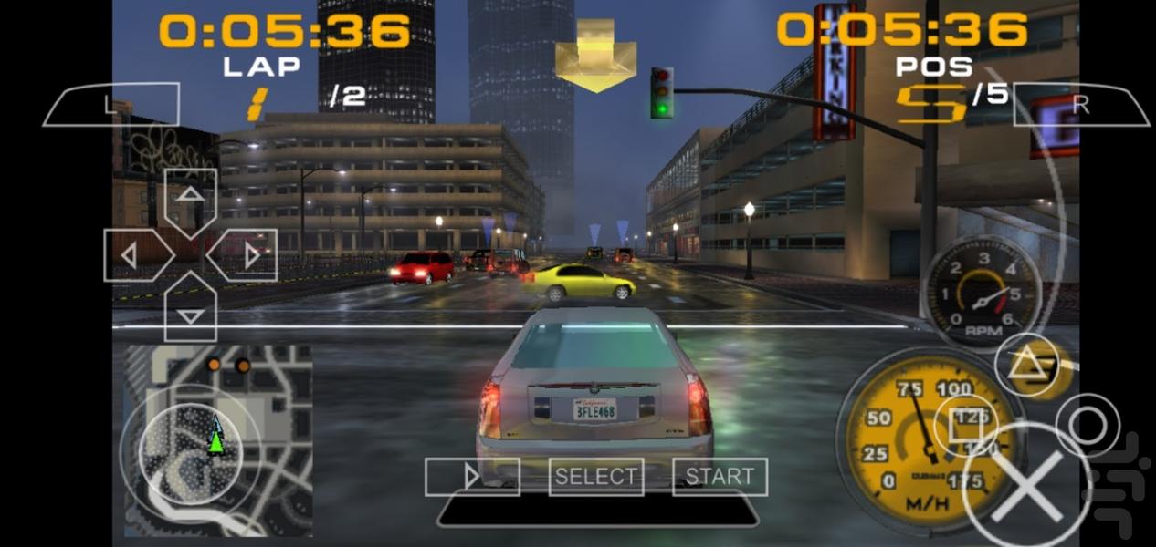 بازی دونفره ماشینی Midnight Club - Gameplay image of android game