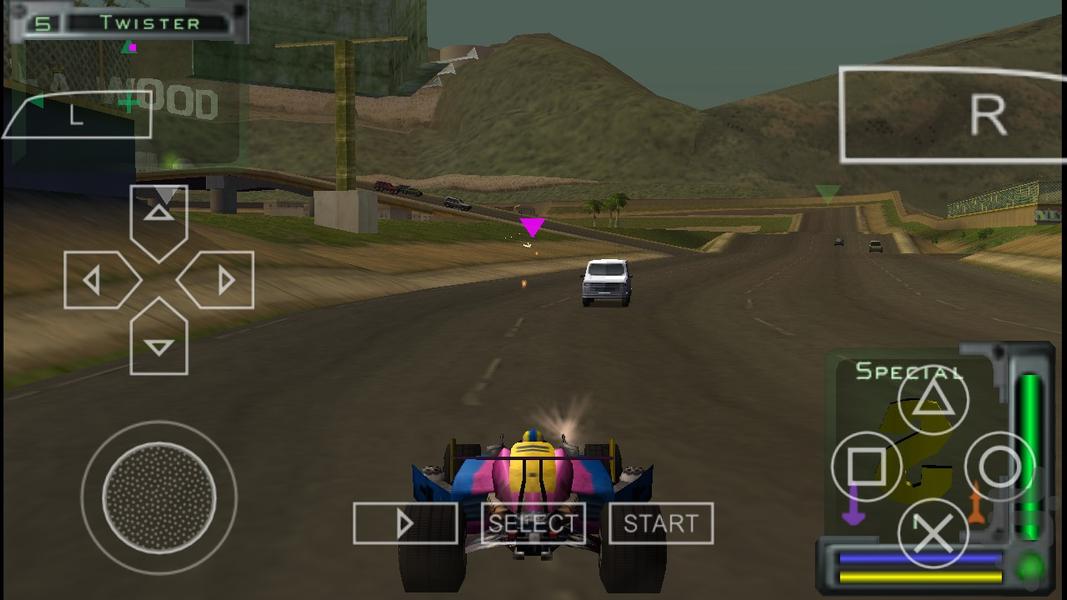 بازی دونفره ماشین جنگی Twisted Metal - Gameplay image of android game
