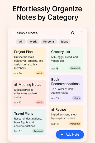 Simple Notes - Image screenshot of android app