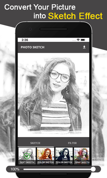 Photo Sketch -Sketch Drawing - عکس برنامه موبایلی اندروید