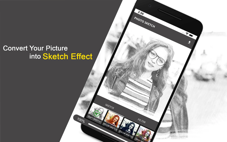 Photo Sketch -Sketch Drawing - عکس برنامه موبایلی اندروید