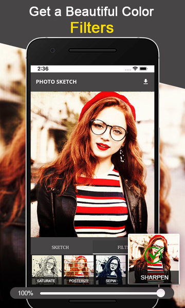 Photo Sketch -Sketch Drawing - عکس برنامه موبایلی اندروید
