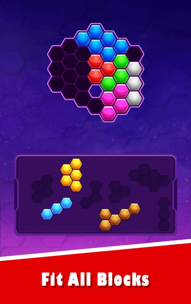 Hexa Puzzle - block puzzle - Gameplay image of android game