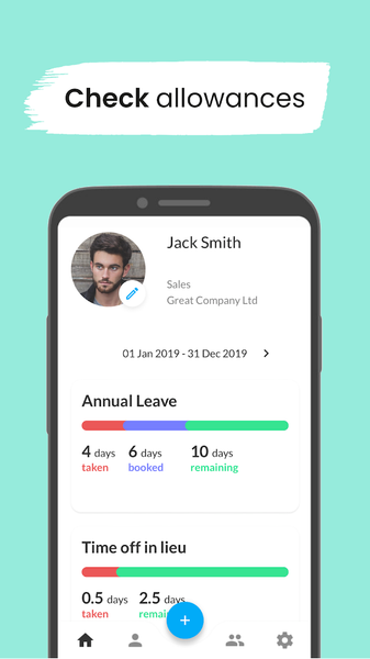 Leave Dates - Staff Planner - عکس برنامه موبایلی اندروید