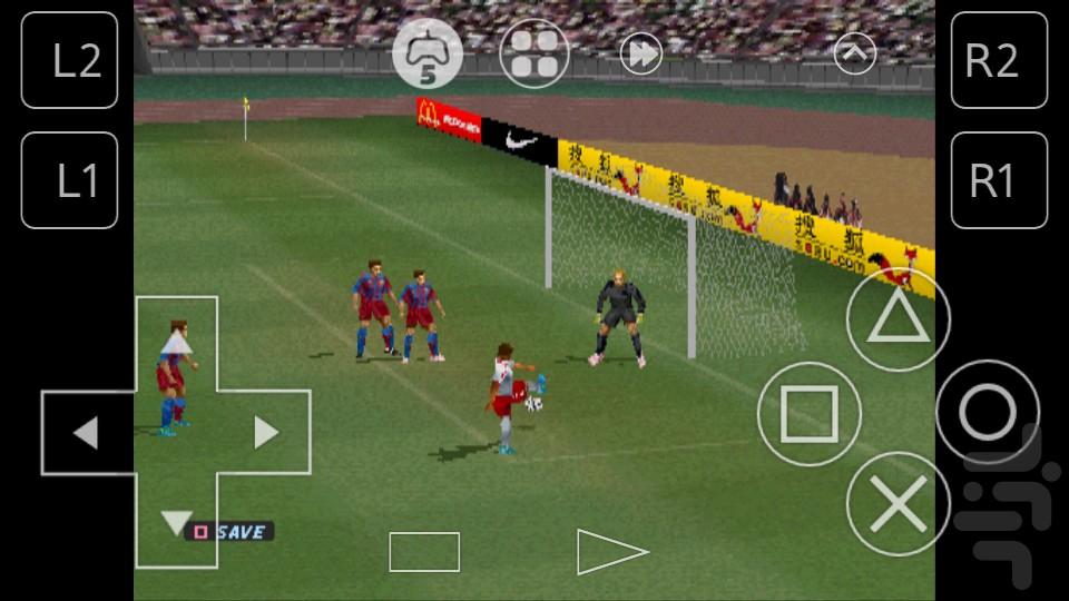 فوتبال 2023 (صدا دار) پلی استیشن 1 - Gameplay image of android game