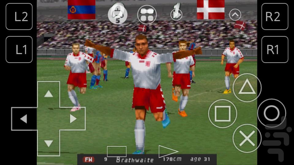 فوتبال 2023 (صدا دار) پلی استیشن 1 - Gameplay image of android game