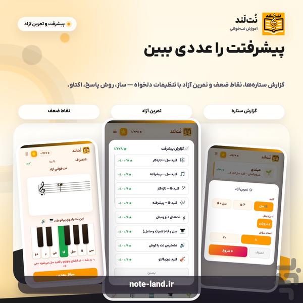 نُت‌لَند:نت‌خوانی ساده تر از همیشه - Image screenshot of android app