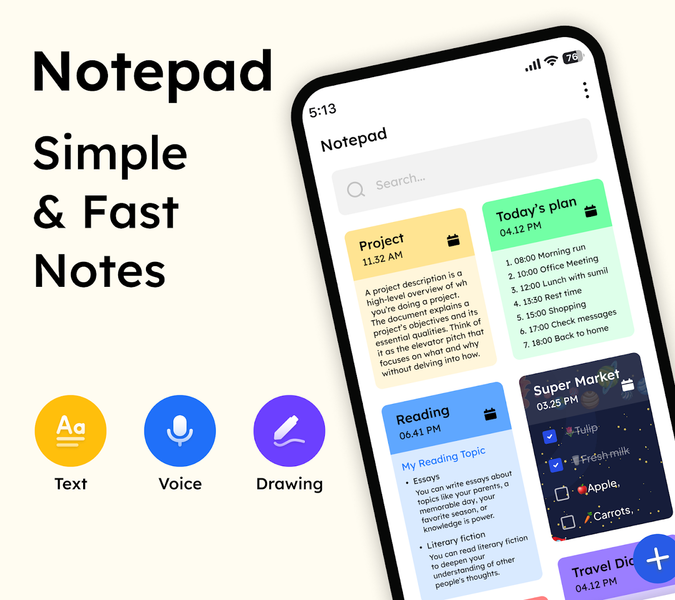 Notepad - Note, Lists & notion - Image screenshot of android app