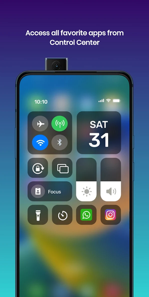 iPhone Control Center iOS 16 - Image screenshot of android app