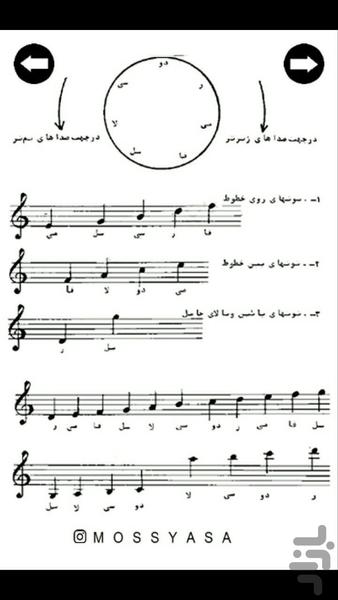 آموزش نت خوانی سه تار - عکس برنامه موبایلی اندروید