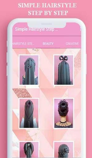 Simple Hairstyle Step by Step - Image screenshot of android app