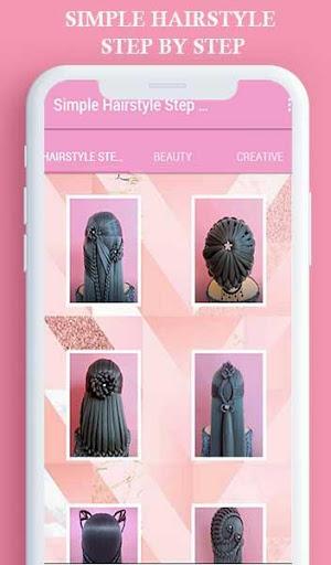 Simple Hairstyle Step by Step - Image screenshot of android app