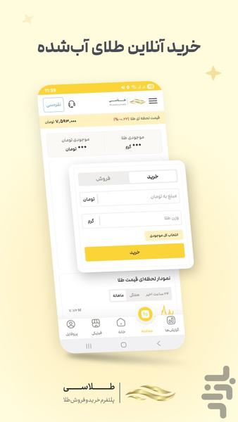 طلاسی | خرید، فروش و قیمت طلا - عکس برنامه موبایلی اندروید