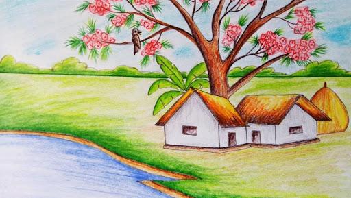 Landscape Drawing Design Ideas - Image screenshot of android app