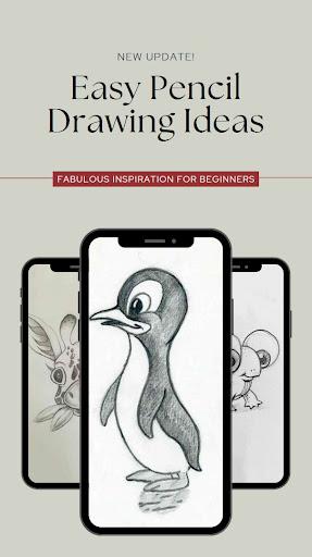 Easy Pencil Drawing Ideas - Image screenshot of android app