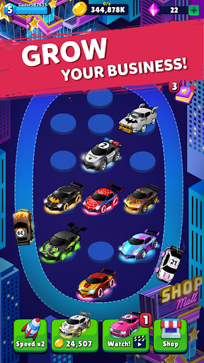 Merge Neon Car: Idle Car Merge - Gameplay image of android game