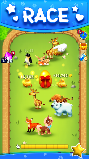 Merge Animals Zoo: Safari Park - Gameplay image of android game
