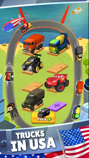 Merge Truck: Monster Truck - Gameplay image of android game
