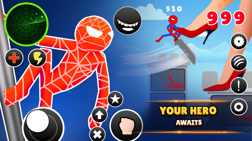 Superhero Stickman: skibidi - Gameplay image of android game