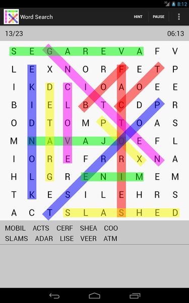 Word Search - Gameplay image of android game