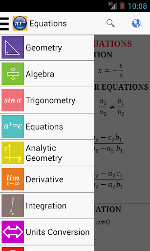 Maths Formulas Lite - عکس برنامه موبایلی اندروید