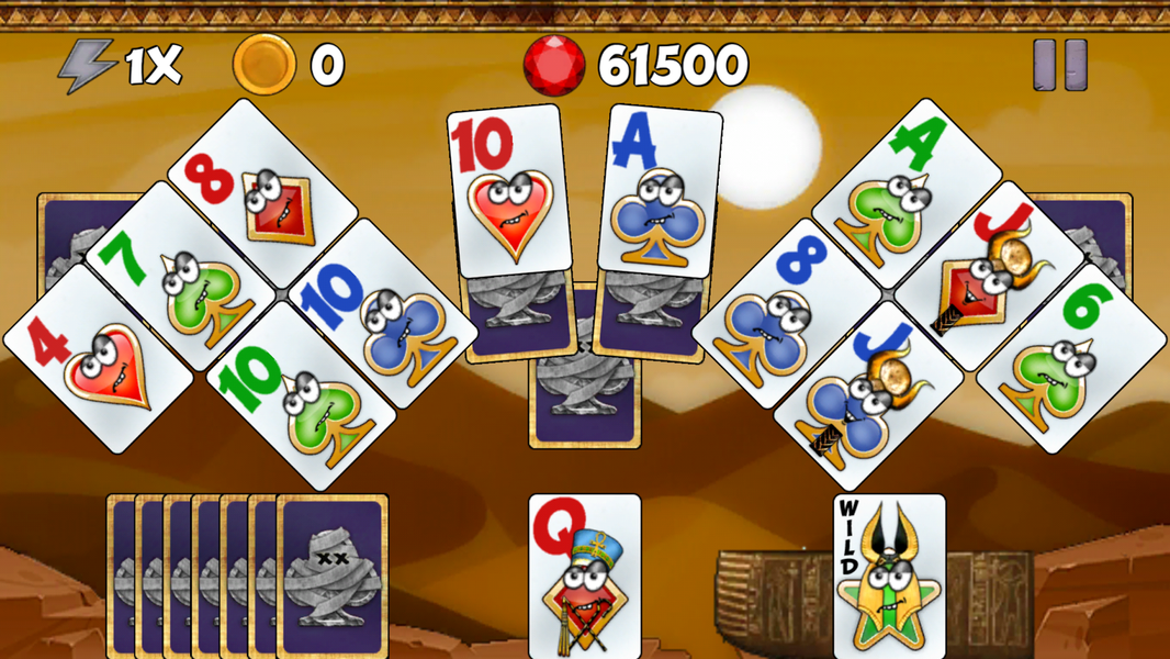 Tricky Tut Solitaire - Gameplay image of android game