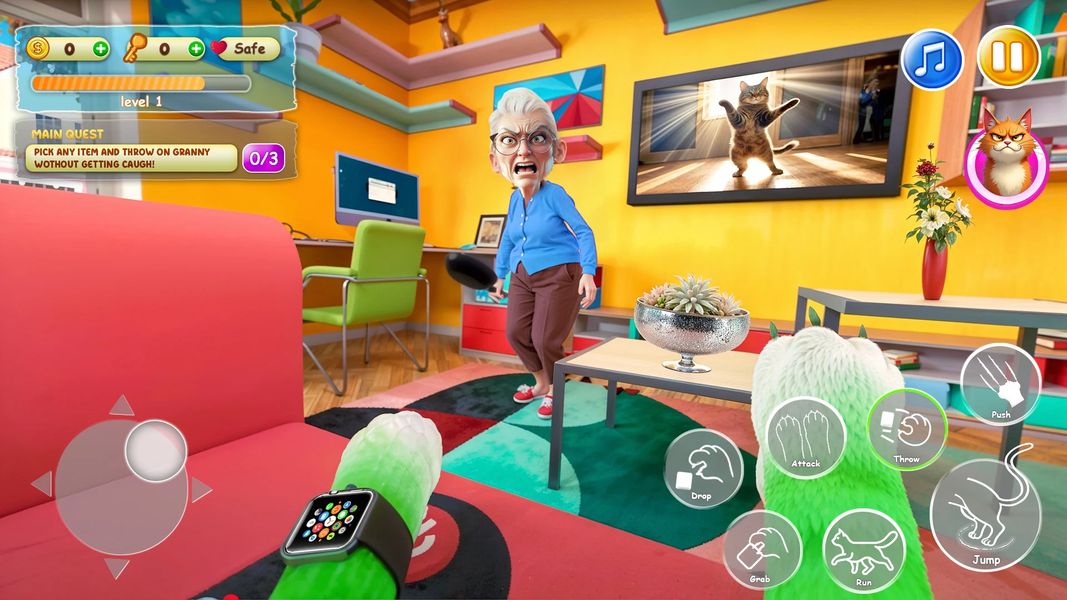 Cat Simulator Pranks Vs Granny - عکس بازی موبایلی اندروید