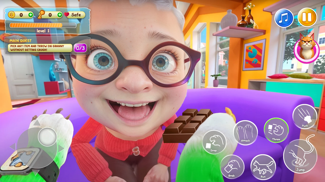 Cat Simulator Pranks Vs Granny - عکس بازی موبایلی اندروید