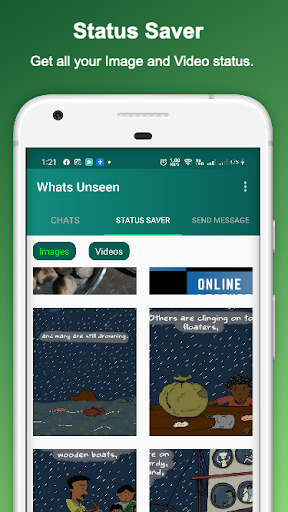 Whats Unseen: Status saver and recover delete text - Image screenshot of android app