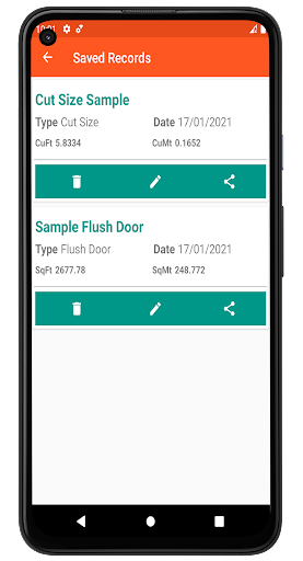 Calculator For Wood - Image screenshot of android app