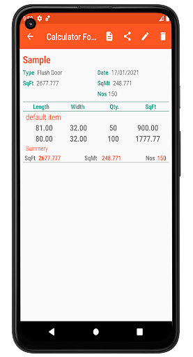 Calculator For Wood - Image screenshot of android app