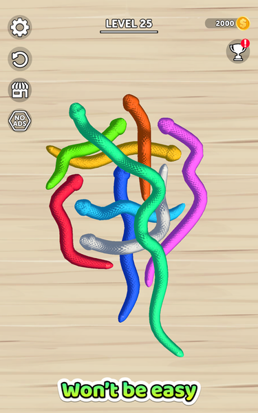 Tangled Snakes - Gameplay image of android game