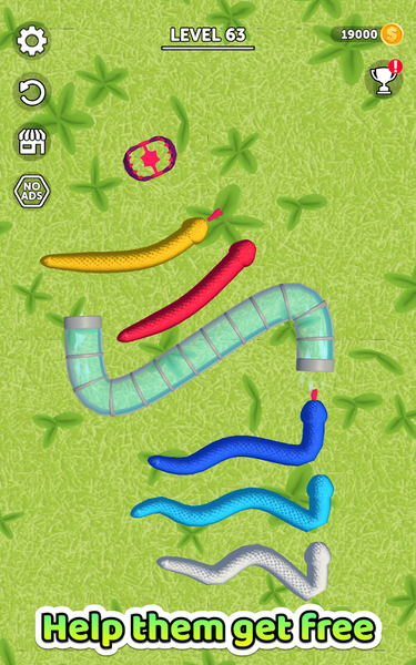 Tangled Snakes - Gameplay image of android game