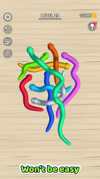 Tangled Snakes - Gameplay image of android game