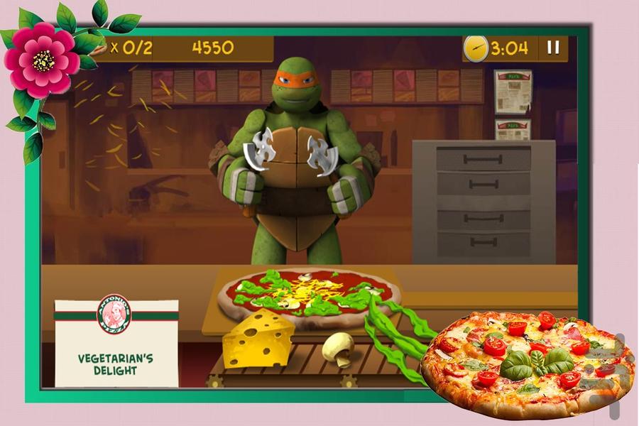 بازی لاکپشت های نینجا : پیتزا پزی - Gameplay image of android game
