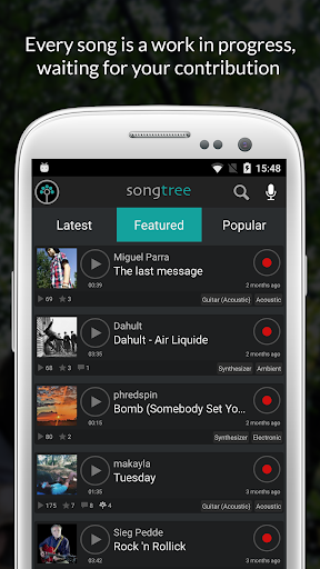 Songtree - Sing, Jam & Record - Image screenshot of android app
