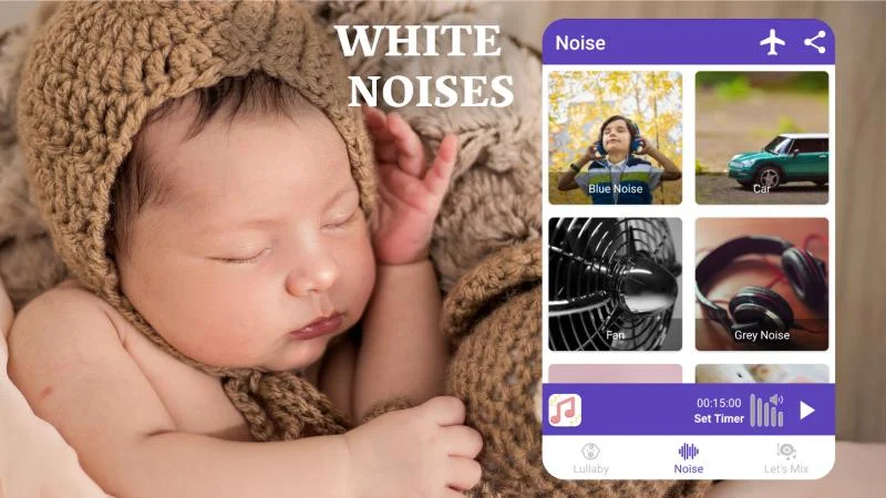 White Noise Baby Sleep: Lullin - Image screenshot of android app