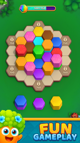 Hexa Garden Stack - Gameplay image of android game