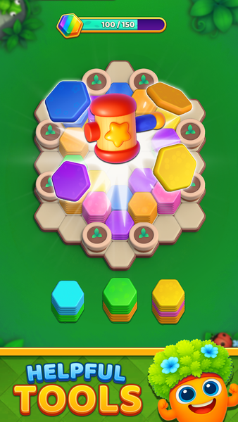 Hexa Garden Stack - Gameplay image of android game