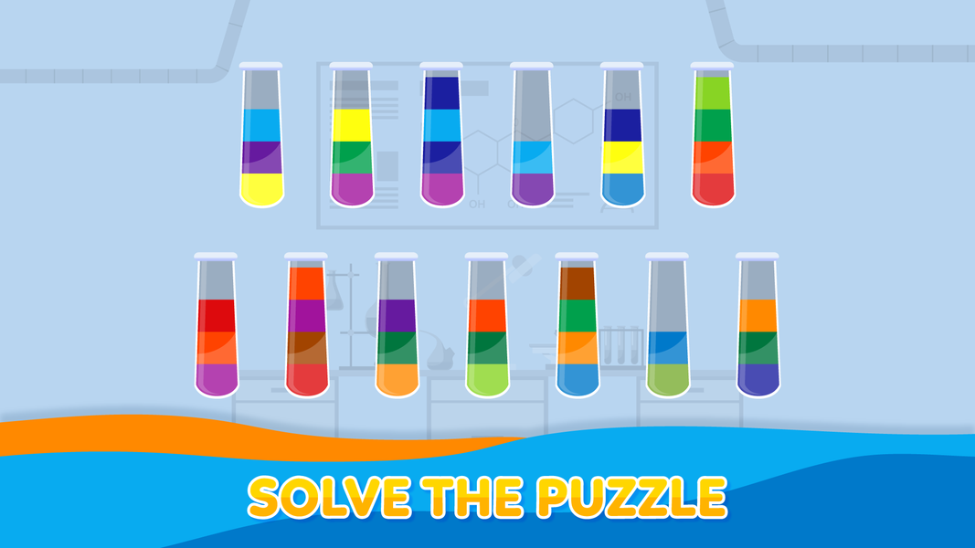 Lab Liquid Sorting - Gameplay image of android game