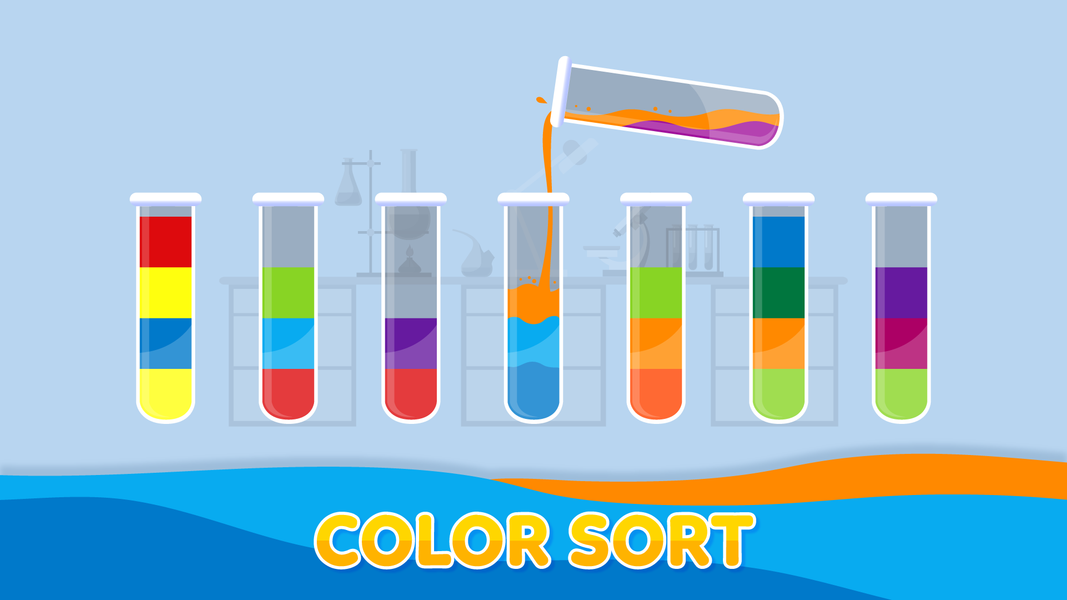 Lab Liquid Sorting - Gameplay image of android game