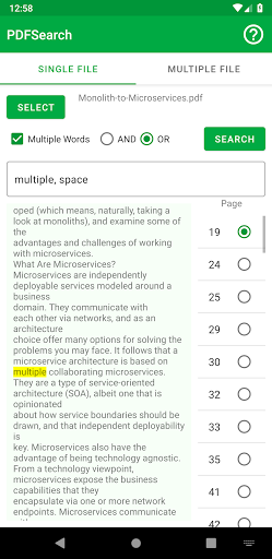 PDFSearch - عکس برنامه موبایلی اندروید