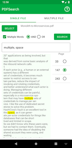 PDFSearch - عکس برنامه موبایلی اندروید