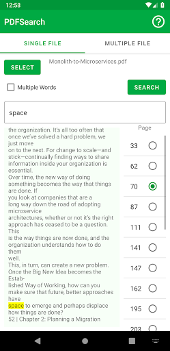 PDFSearch - Image screenshot of android app